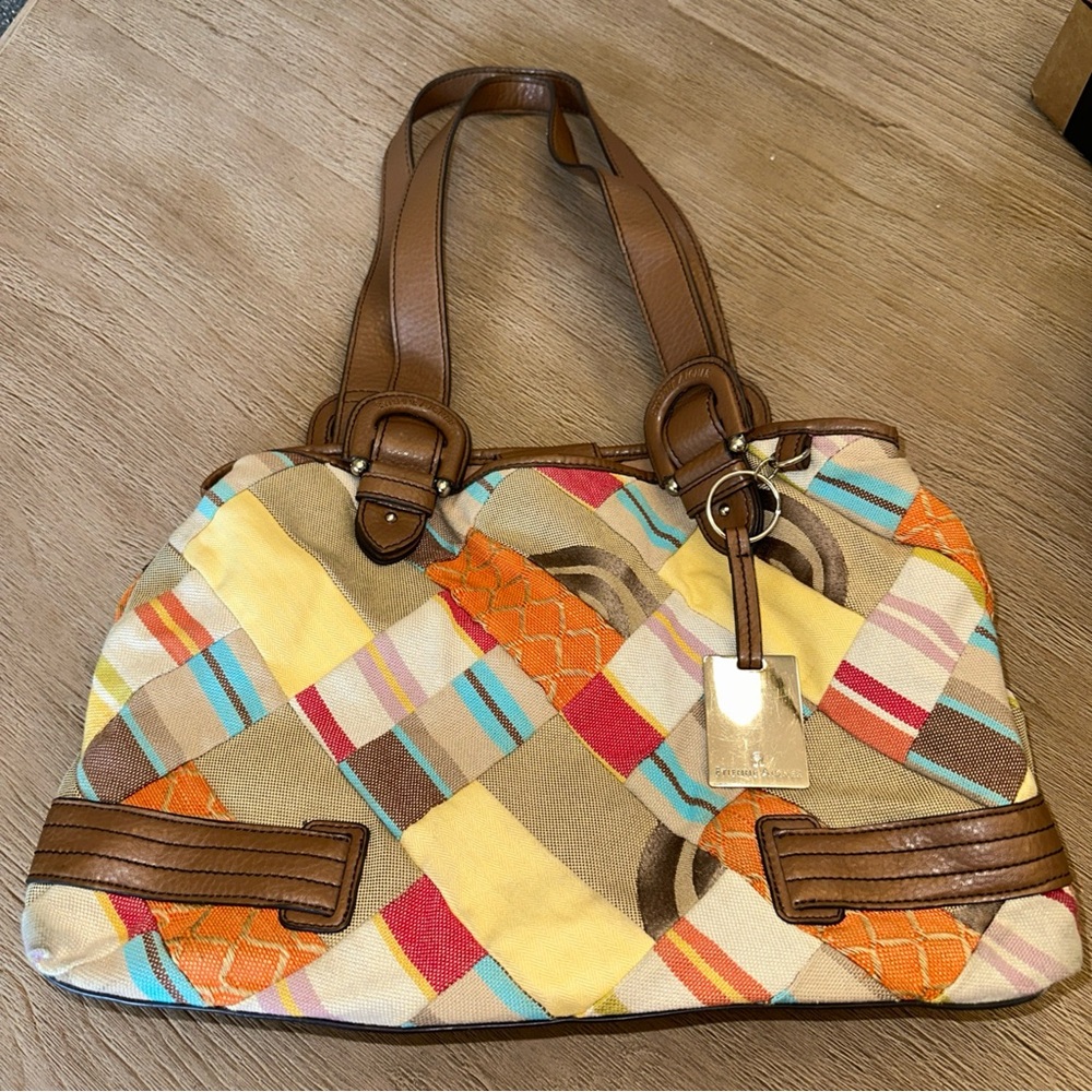 Etienne Aigner Colorful Patchwork Shoulder Bag